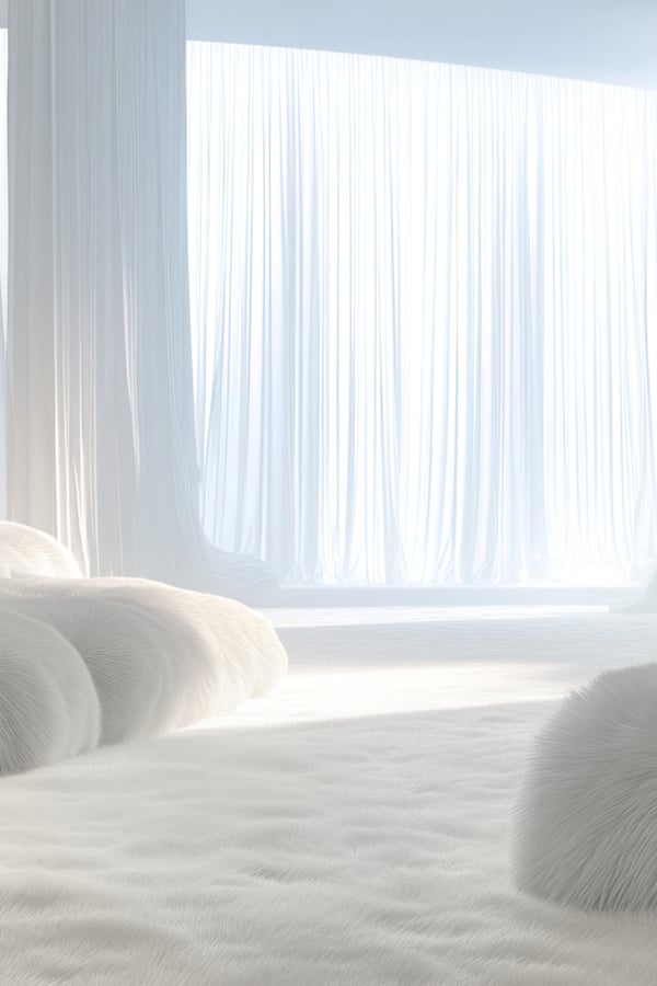 Pantone's Colour of the Year 2026 Cloud Dancer textures and home interior inspiration.