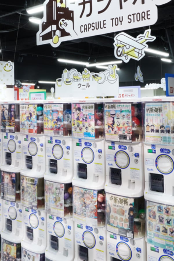 The gatchapon shop in Ikebukuro, Sunshine City, Tokyo, Japan.