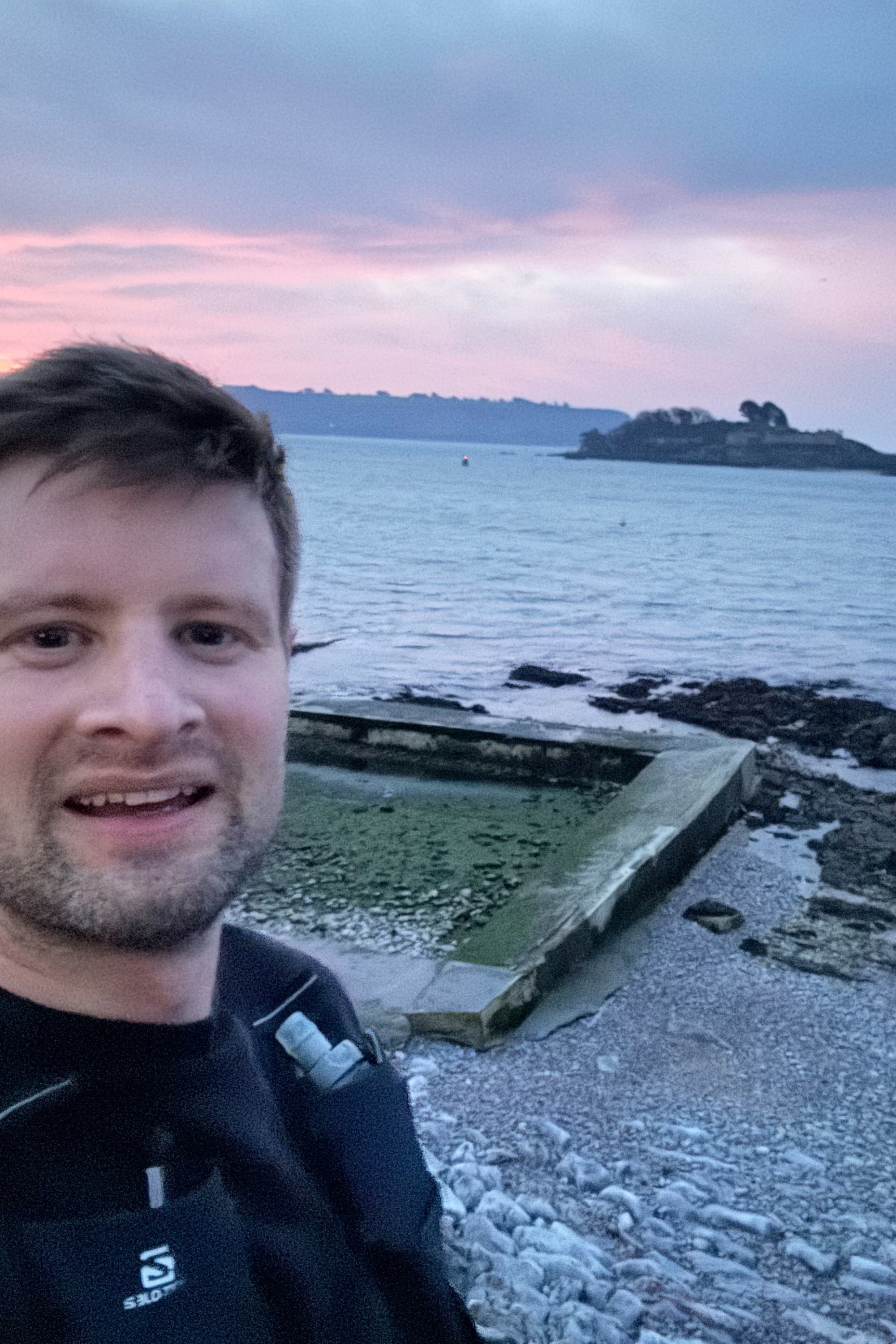 A photo of Aaron out on his evening run