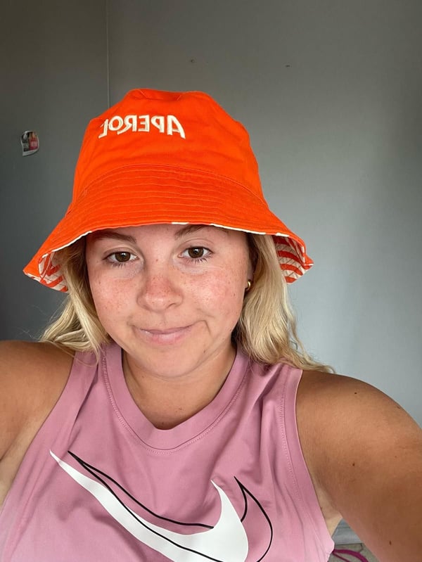 Aperol spritz viral bucket hat