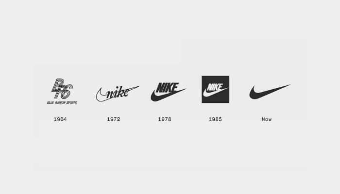 Nike logo changes timeline