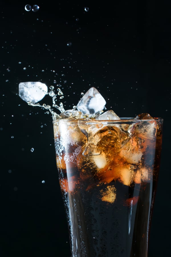 Coca-Cola in a glass