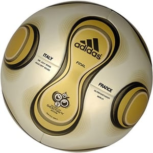 A special edition gold Adidas Teamgeist was created for the 2006 FIFA World Cup final between Italy and France