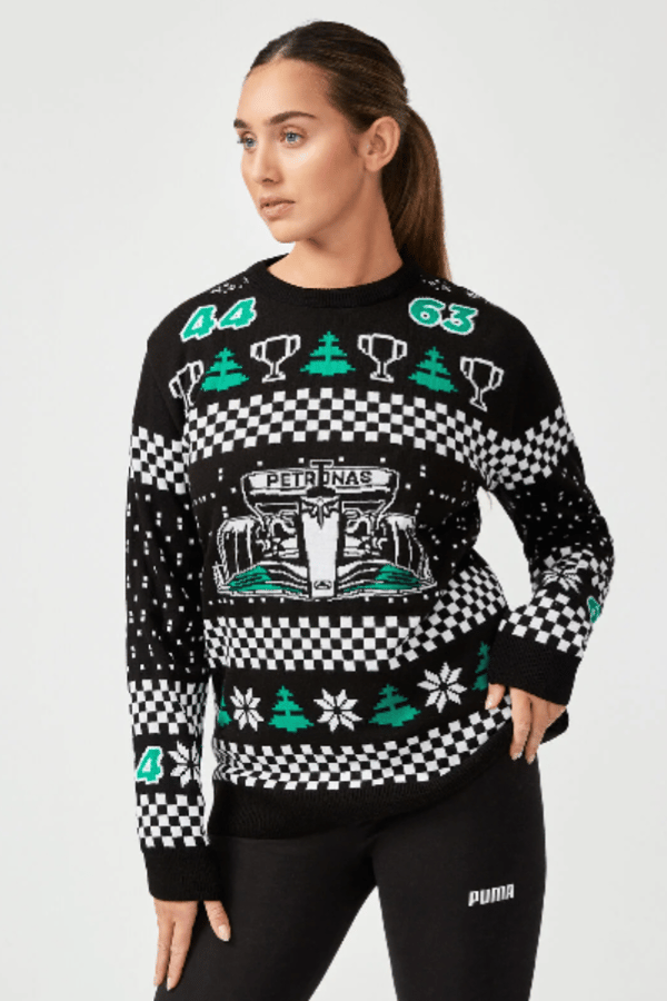 Notjust branded clothing christmas jumpers mercedes f1 merch