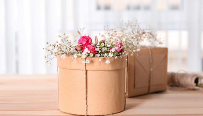 Spring promotional merchandise packs inspired by the Chelsea Flower Show - flower box 