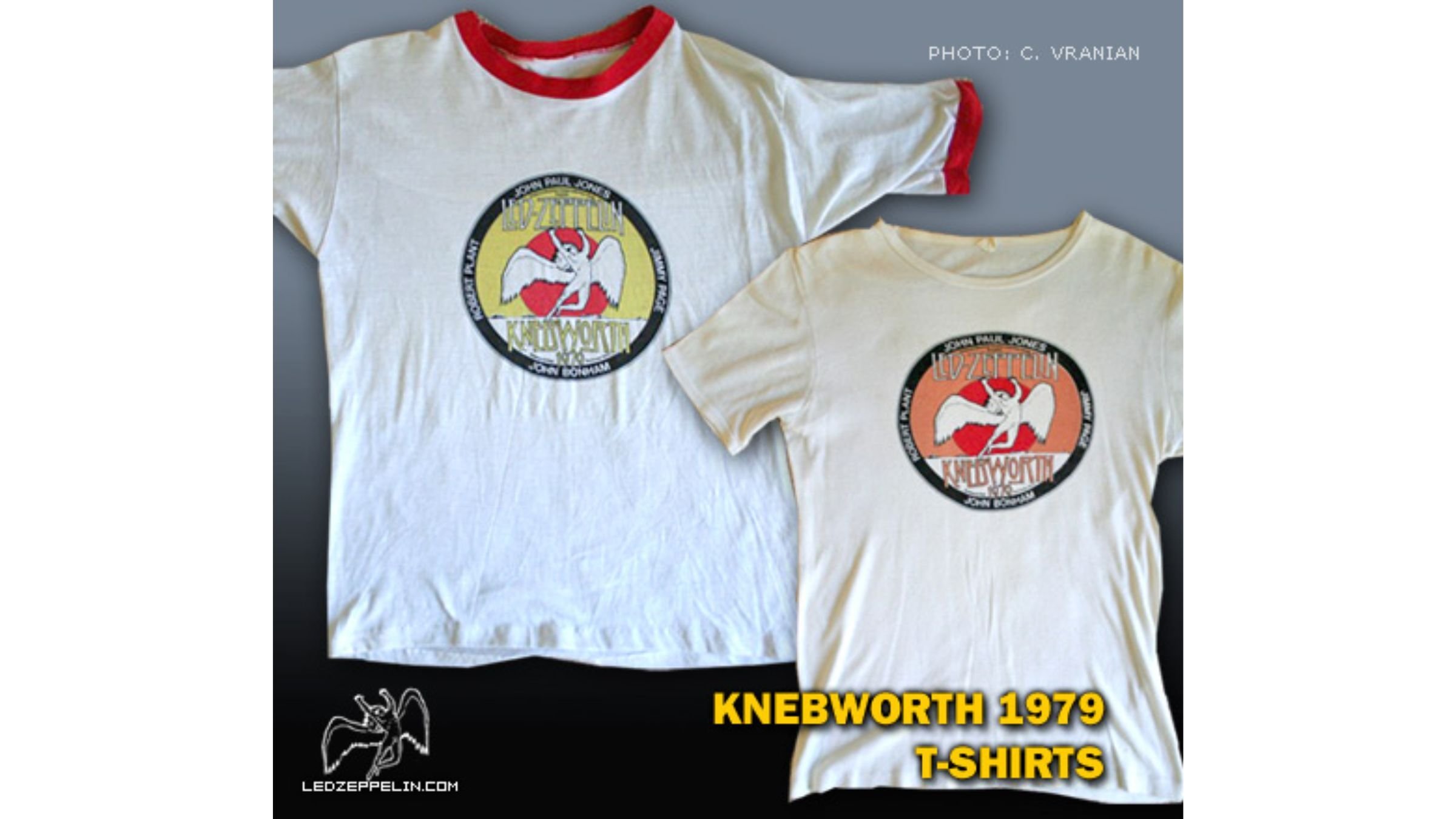 The evolution of the band tee - Led Zeppelin Knebworth House T-shirt