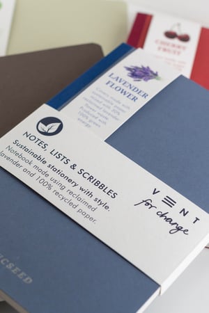 VENT for Change promotional merchandise branded stationery notebooks sucseed range