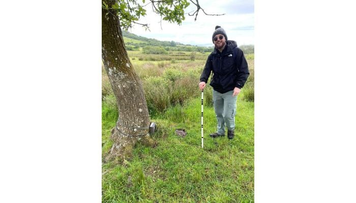 Roy volunteering with the Cornwall Wildlife Trust on Helman Tor, near Bodmin.