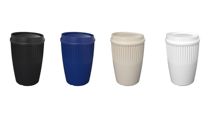 Cirrus cups in 4 colours.