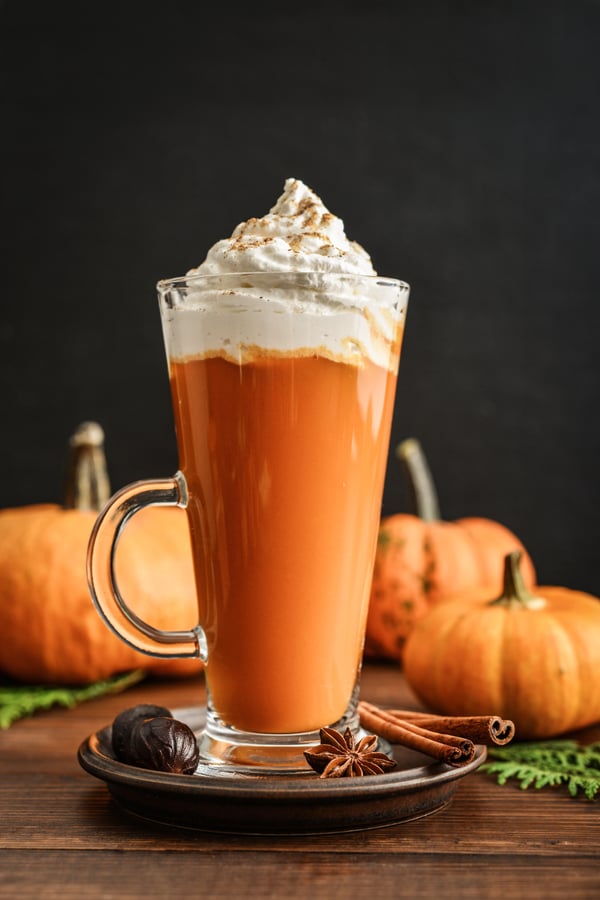 A very orange homemade PSL (Pumpkin Spiced Latte).