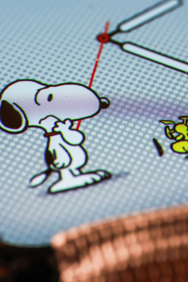 A Snoopy watch face.