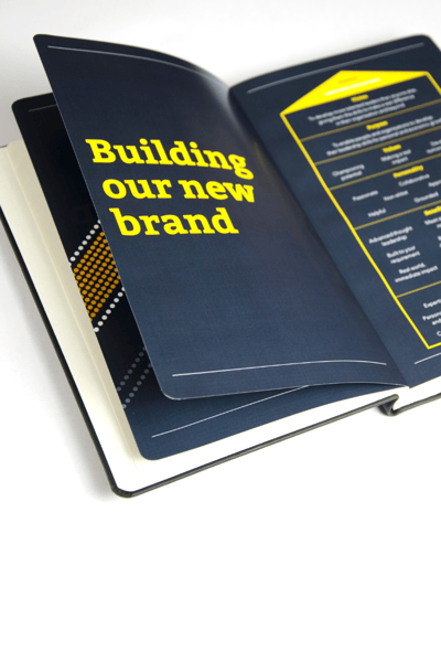 A branded notebook for ILM.