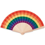 Rainbow hand fan