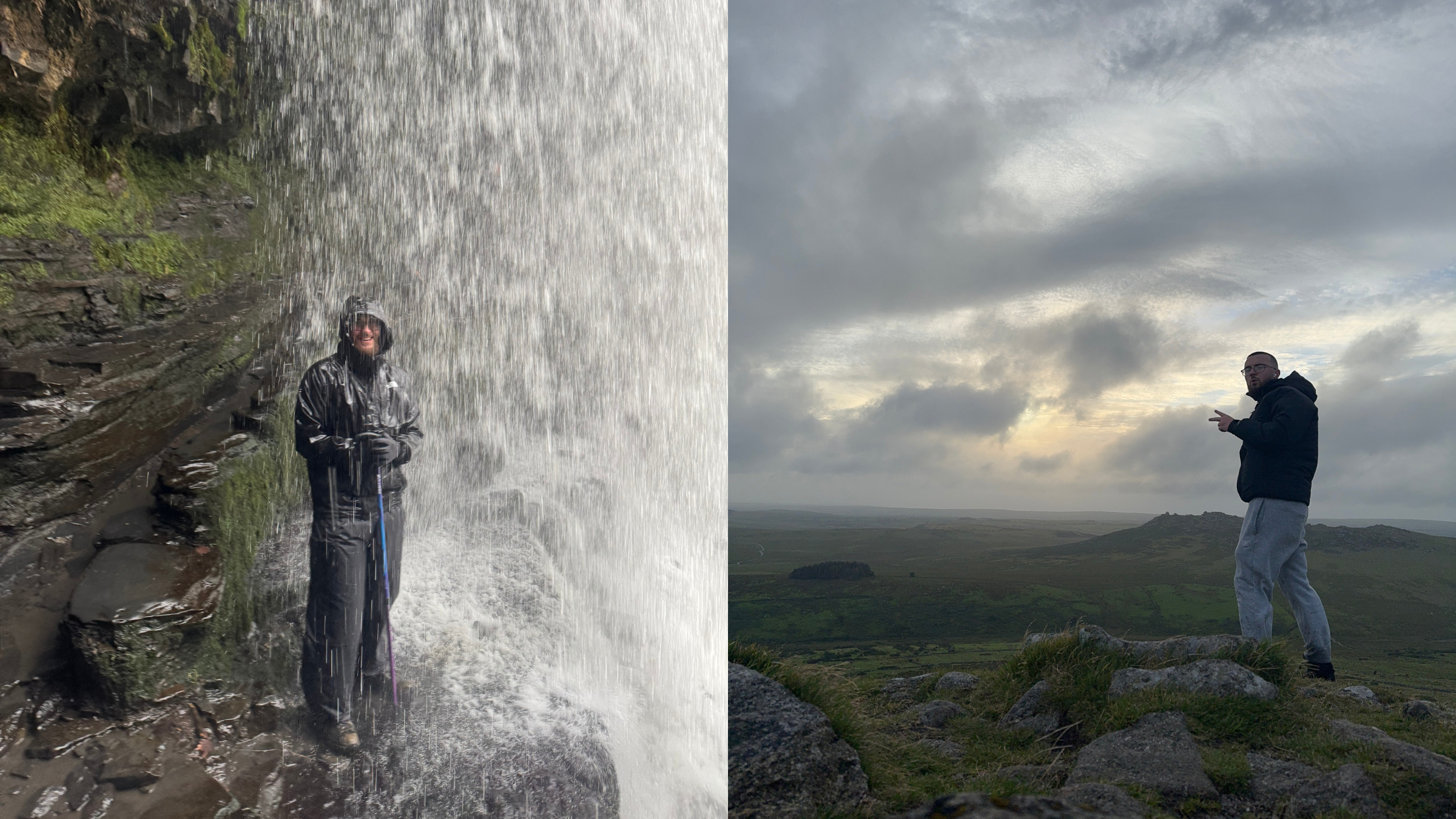A man exploring Dartmoor, UK.