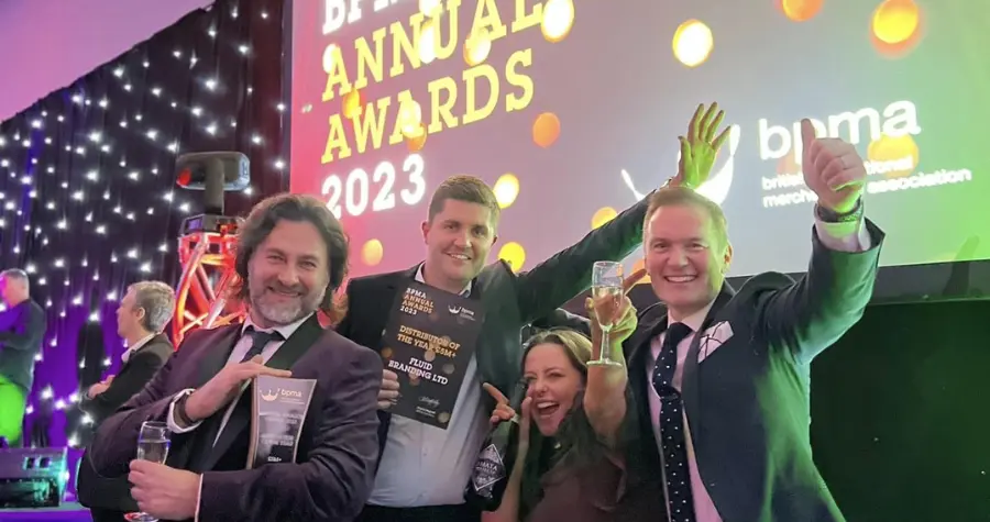 Fluid Branding Wins Distributor of the Year £5m+ at the BPMA Annual Awards 2023