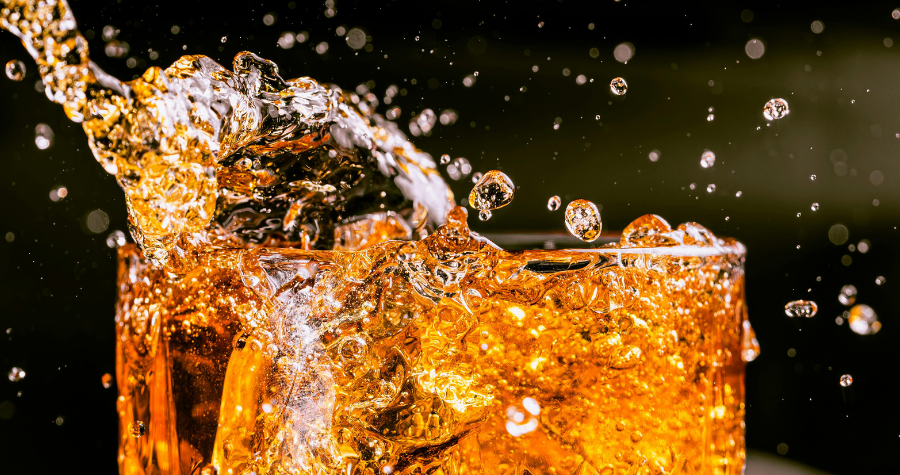 Coca-Cola in a glass